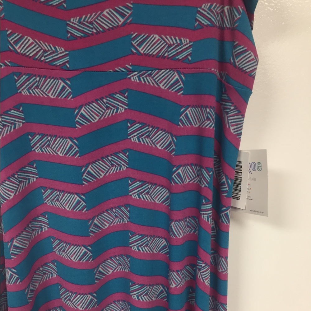 NWT LuLaRoe Medium Maxi Skirt Chevron Turquoise